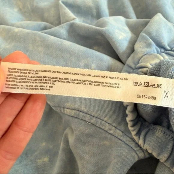 Free People Movement Valley Girl Sweatshirt Acid Wash Blue Quarter-Zip Pullover - Picture 12 of 12